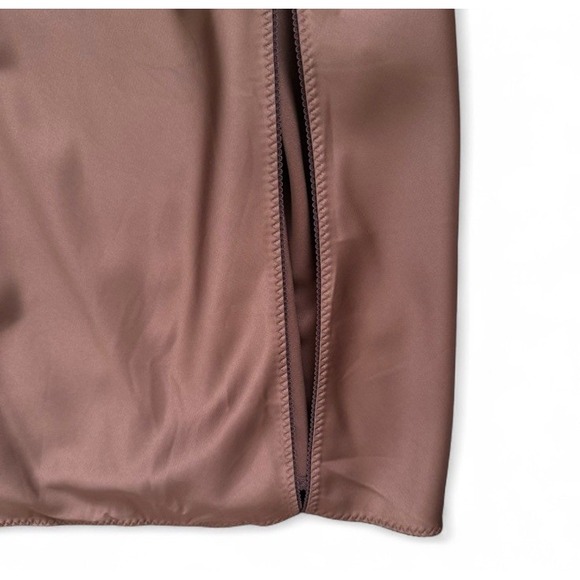 Anna October Dancer Dress Chocolate Brown Womens Large Satin Midi Party Elegant - Picture 7 of 13